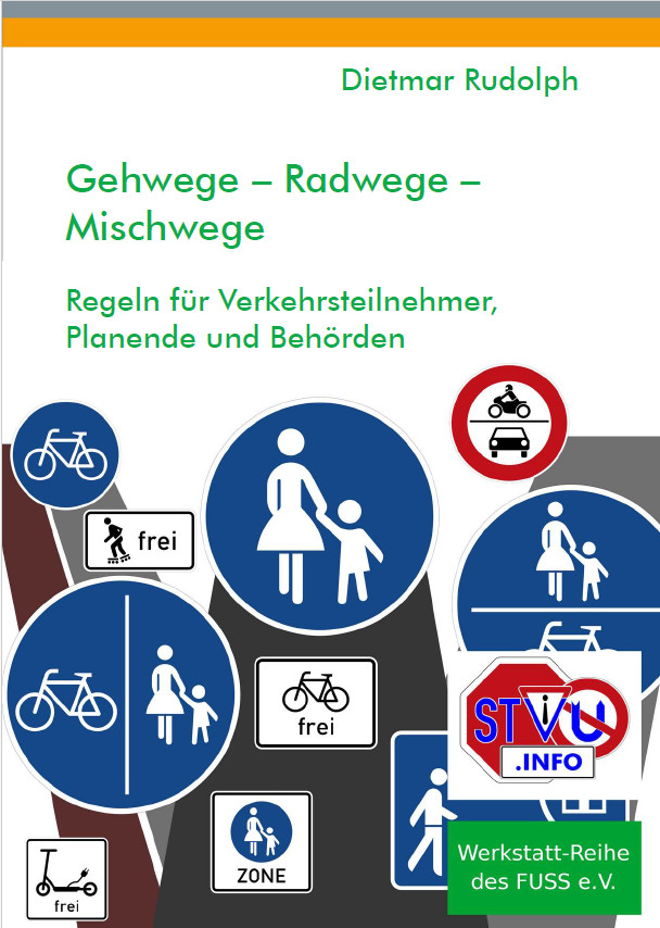 Cover Broschüre Gehwege, Radwege, Mischwege